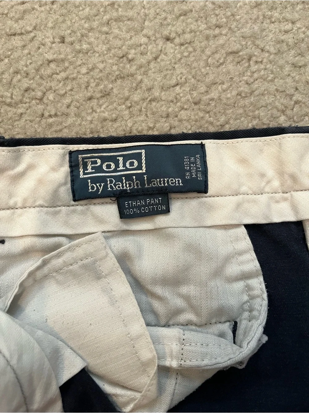 Men's Navy Casual Chino Pants